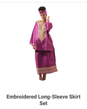 Load image into Gallery viewer, Embroidered Long-Sleeve Skirt Set
