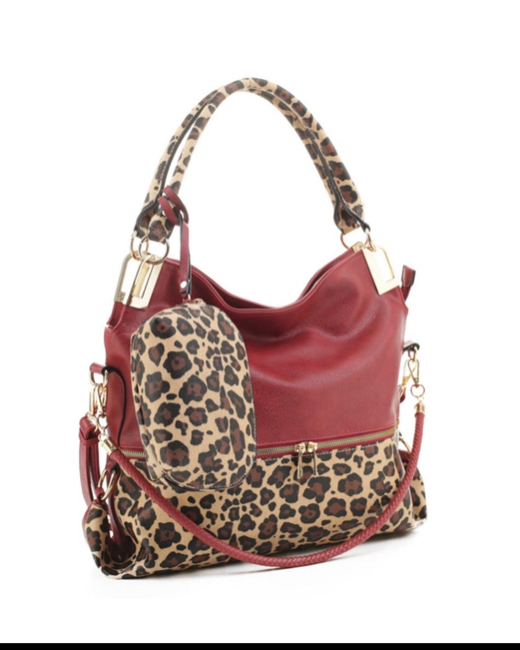 Leopard Pattern Hand Bag Set