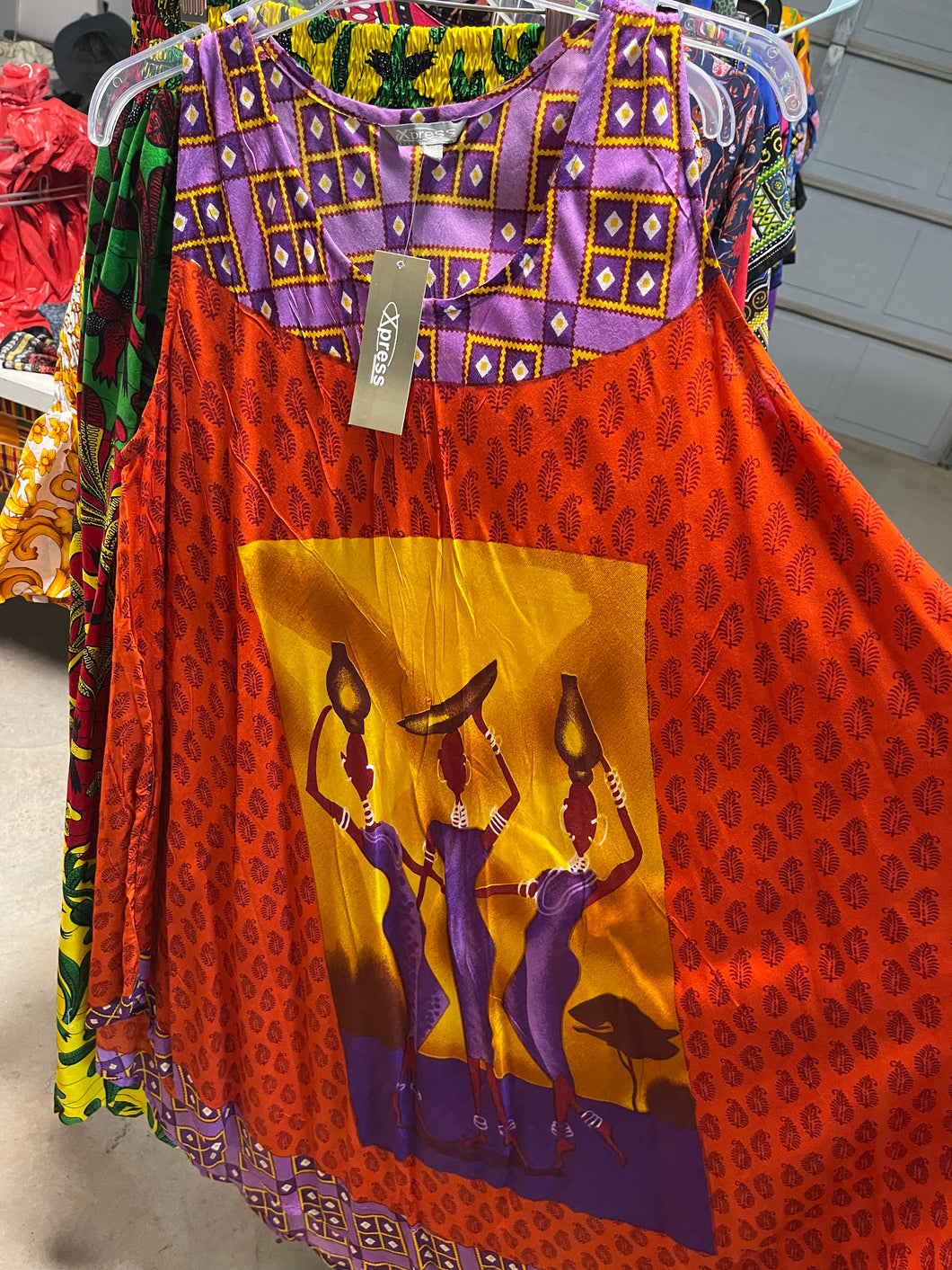 African Women Umbrella Dress