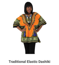 Load image into Gallery viewer, Traditional Elastic Dashiki
