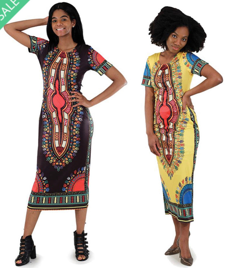 Traditional Print Party Dress