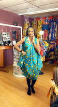 Load image into Gallery viewer, African Print Umbrella Dress/Mask Set
